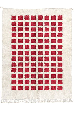 Red Checkbox Rug 2050