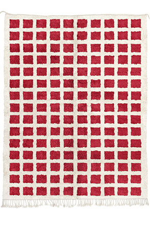 Red Checkerboard Rug