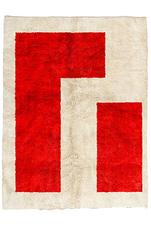 Red Puzzle Area Rug