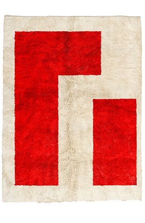 Red Puzzle Area Rug 2828