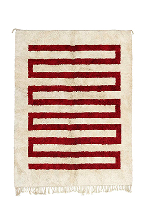 Red Snake Moroccan Area Rug 2824