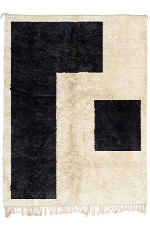The Great Wave Black Area Rug