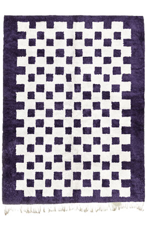 Velvet Chessboard Rug