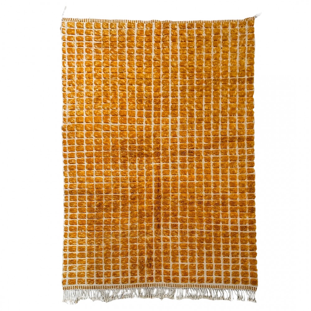 yellow flatwoven rug, yellow moroccan rug, yellow wool rug