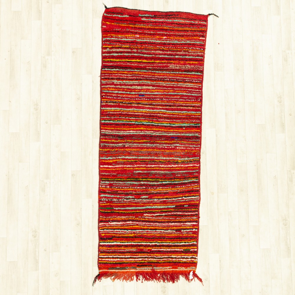 Vintage moroccan rugs, Red Floor Runner 1614