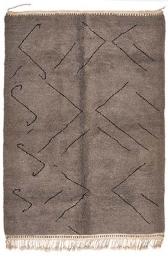 Black and Brown Boho Rug 2993