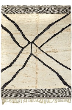 Black and White Abstarct Rug 2954