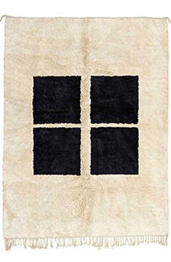 Black and White Chic Chess Rug 3130