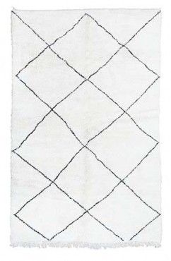 Black and White Diamond Area Rug 2857