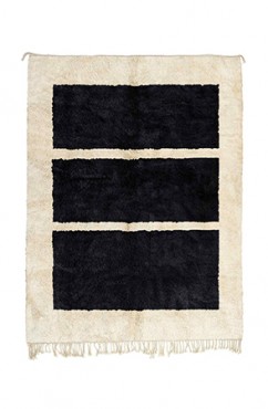 Black and White Geometric Rug 3116