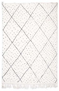 Black and White Lozenges Area Rug 2880