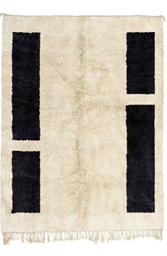 Black and White Shag rug 3165