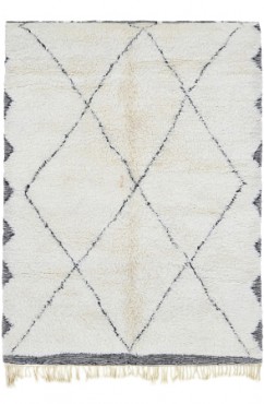 Black and White Shag Rug 3301