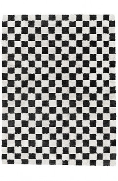 Black Crosshatch Rug 2458