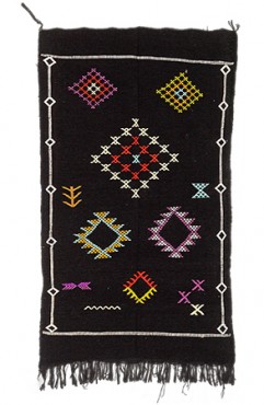 Black Kilim Rug 1126