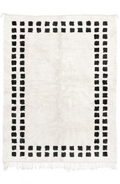 Black Mini Checkered Rug 2123