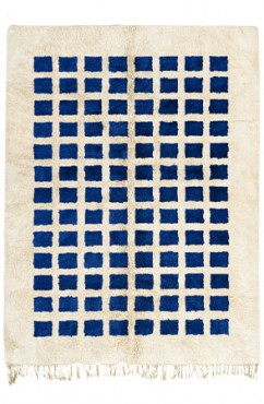 Blue Checkered Area Rug 2783