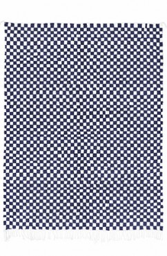Blue Checkered Rug 1981