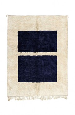 Blue Figurative Art Rug 3136