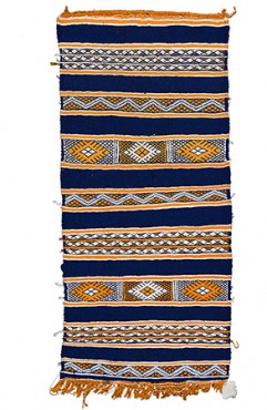 Blue & Yellow Kilim Rug 1081