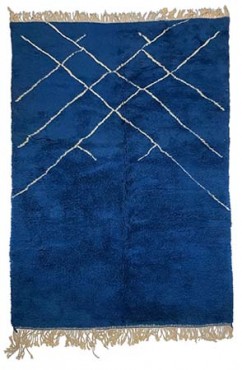 Boho Blue Beni Ourain Rug 3076