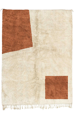 Brown Contemporary Moroccan Rug 3173