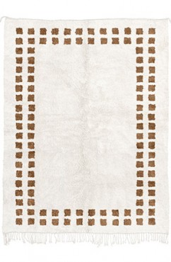 Brown Mini Checkered Rug 2112