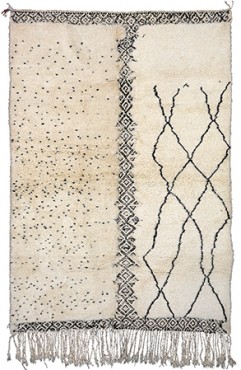Creamy-white Contemporary Rug 1067