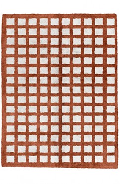 Dark Brown Chequerboard Rug 2222
