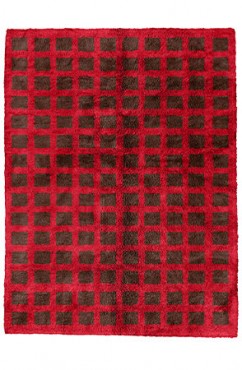 Dark Brown Intersected Rug 2420