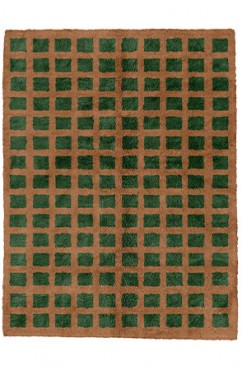Dark Green Crooked Rug 2314