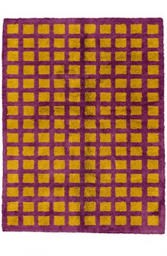 Golden Checkers Rug 2391