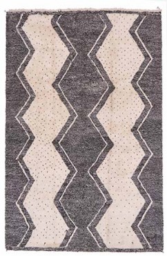Gray and White Polka Rug 3002