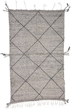 Gray Traditional Minimalist Rug 1015