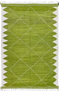 Green Kilim Area Rug 2764
