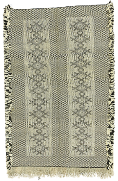 Grey Detailed Rug 1726