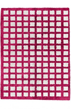 Hot Pink Chequerboard Rug 2237
