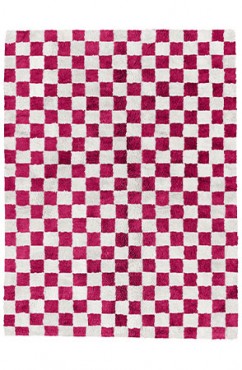 Hot Pink Crosshatch Rug 2457