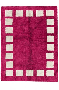 Hot Pink Poly Block Rug 2209