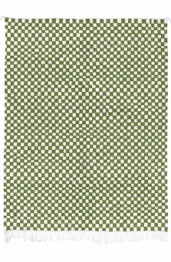 Jungle Green Checkered Rug 1996