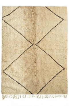 Large Off White Berber Rug 2964