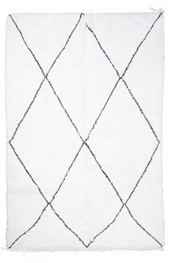 Large White Lozenges Rug 2948