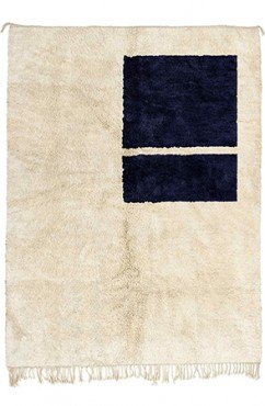 Minimalist Blue Geometric Rug 3151