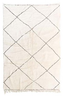 Minimalist White Beni Ourain Rug 2900
