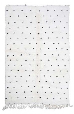 Minimalist White Moroccan Rug 2917
