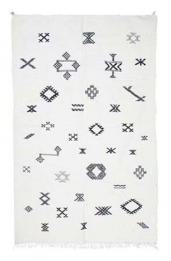 Monochrome Moroccan Kilim Rug 2830