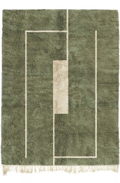 Green Mid Century Rug 3744