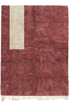 Faded Red Rectangular 3988
