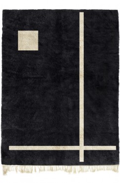 Black Geometric Rug 4319
