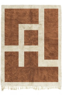 Brown Maze Moroccan Rug 4261